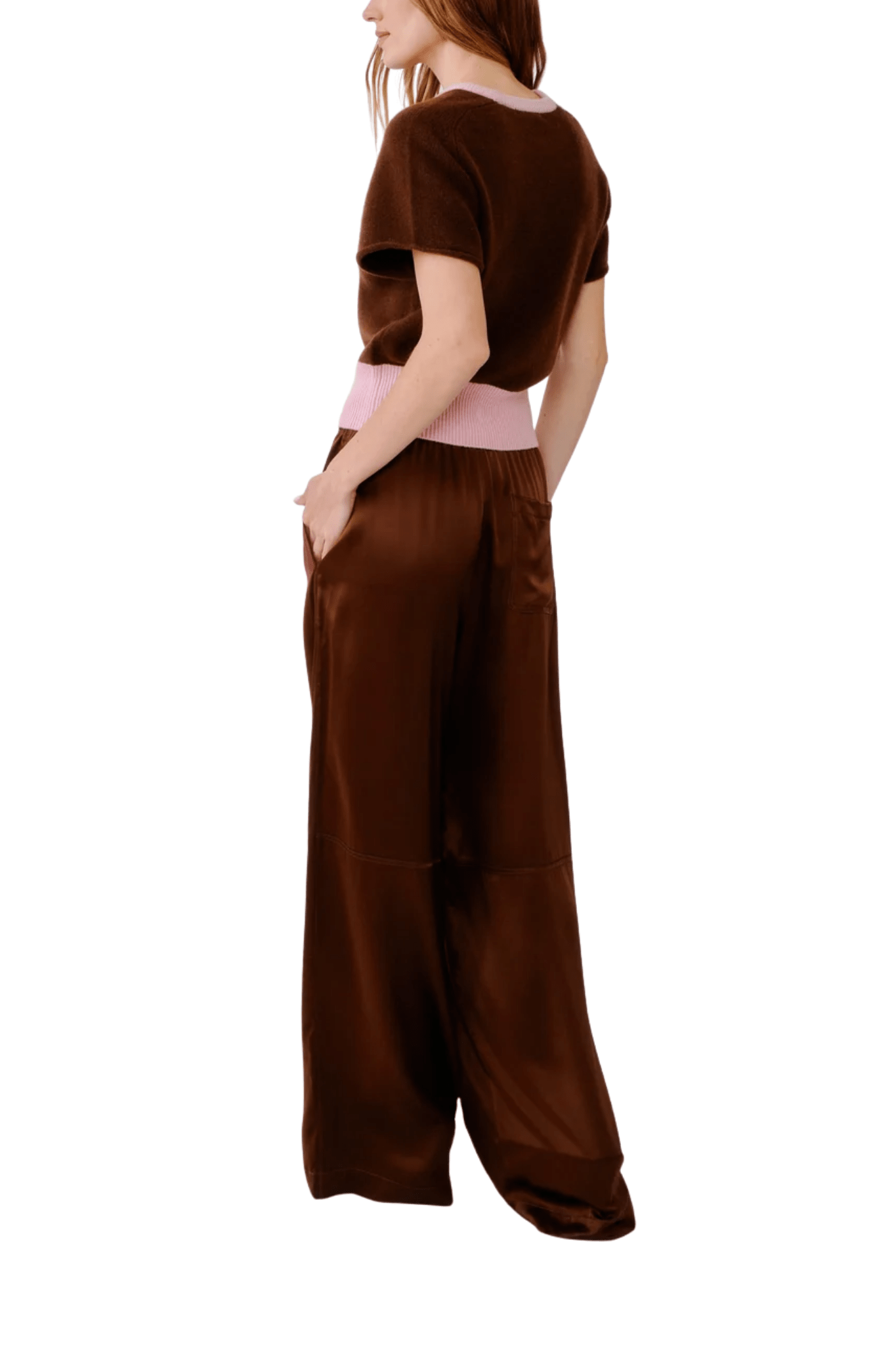 Sablyn Lexi Lower Rise Relaxed Pull On Pant - Vermillion