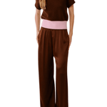 Sablyn Lexi Lower Rise Relaxed Pull On Pant - Vermillion