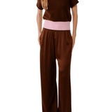 Sablyn Lexi Lower Rise Relaxed Pull On Pant - Vermillion