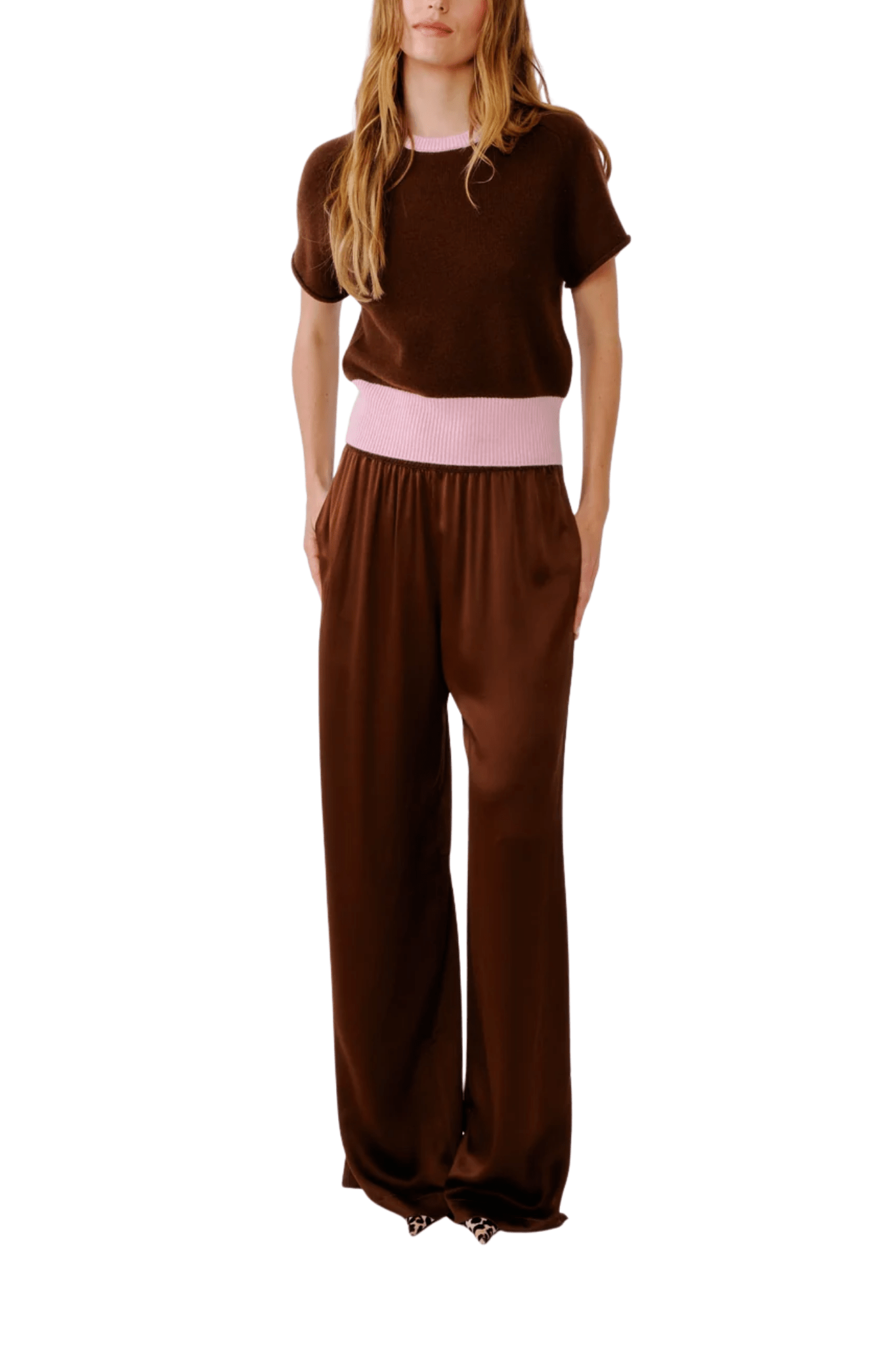 Sablyn Lexi Lower Rise Relaxed Pull On Pant - Vermillion