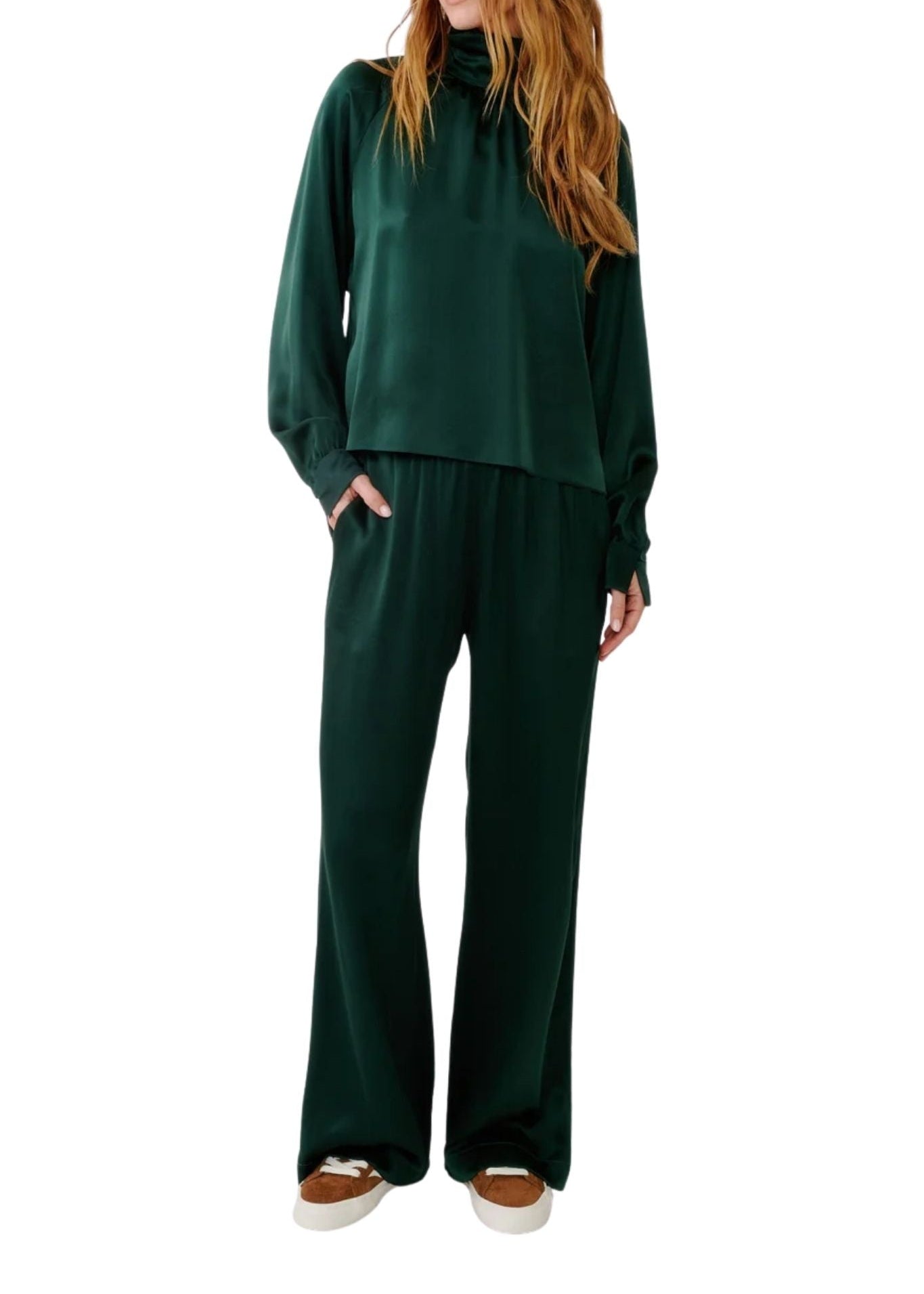 Sablyn Nadine Slouchy Turtleneck Top - Vermillion