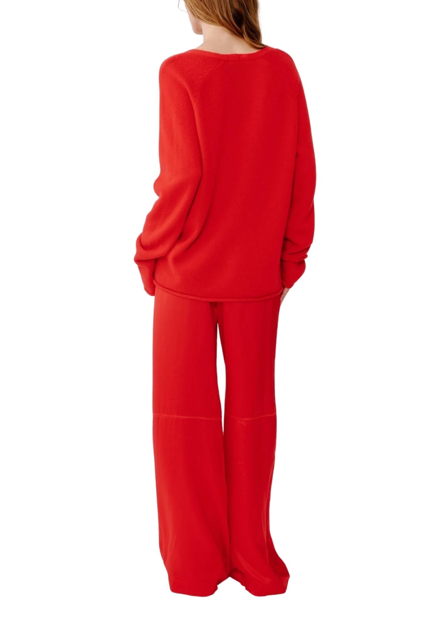 Sablyn Samson Relaxed Saddle Raglan Cardigan - Vermillion