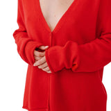 Sablyn Samson Relaxed Saddle Raglan Cardigan - Vermillion