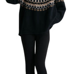 Sablyn Scottie Slouchy Fairisle Mock Neck - Vermillion