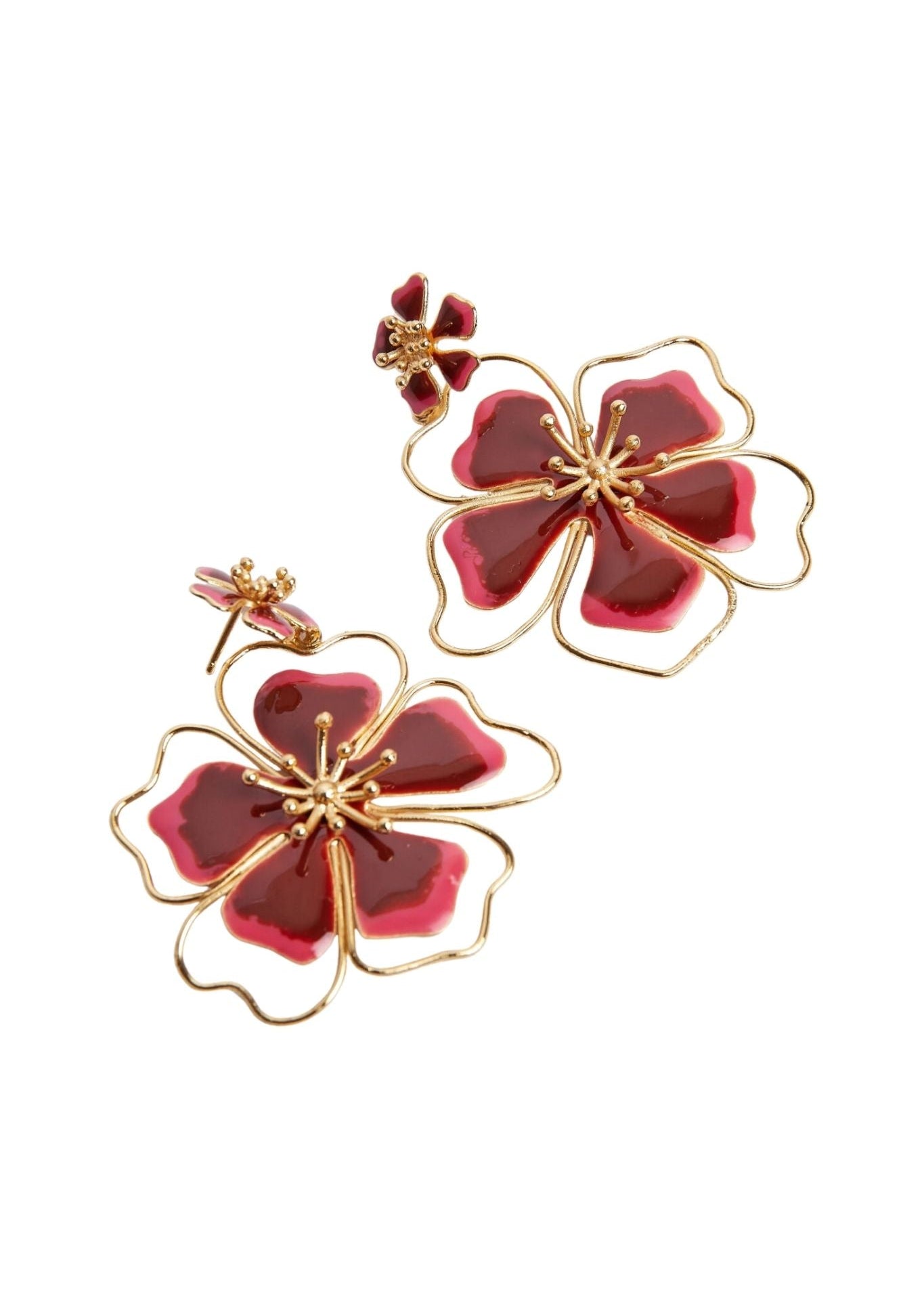 Sara y Flora Andreae Earrings - Vermillion