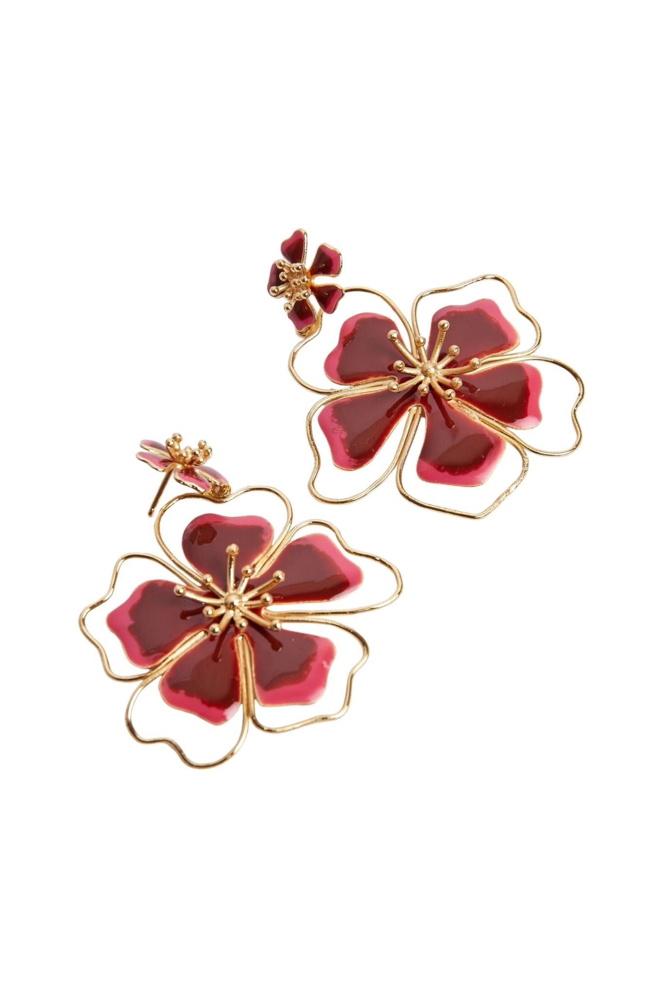 Sara y Flora Andreae Earrings - Vermillion