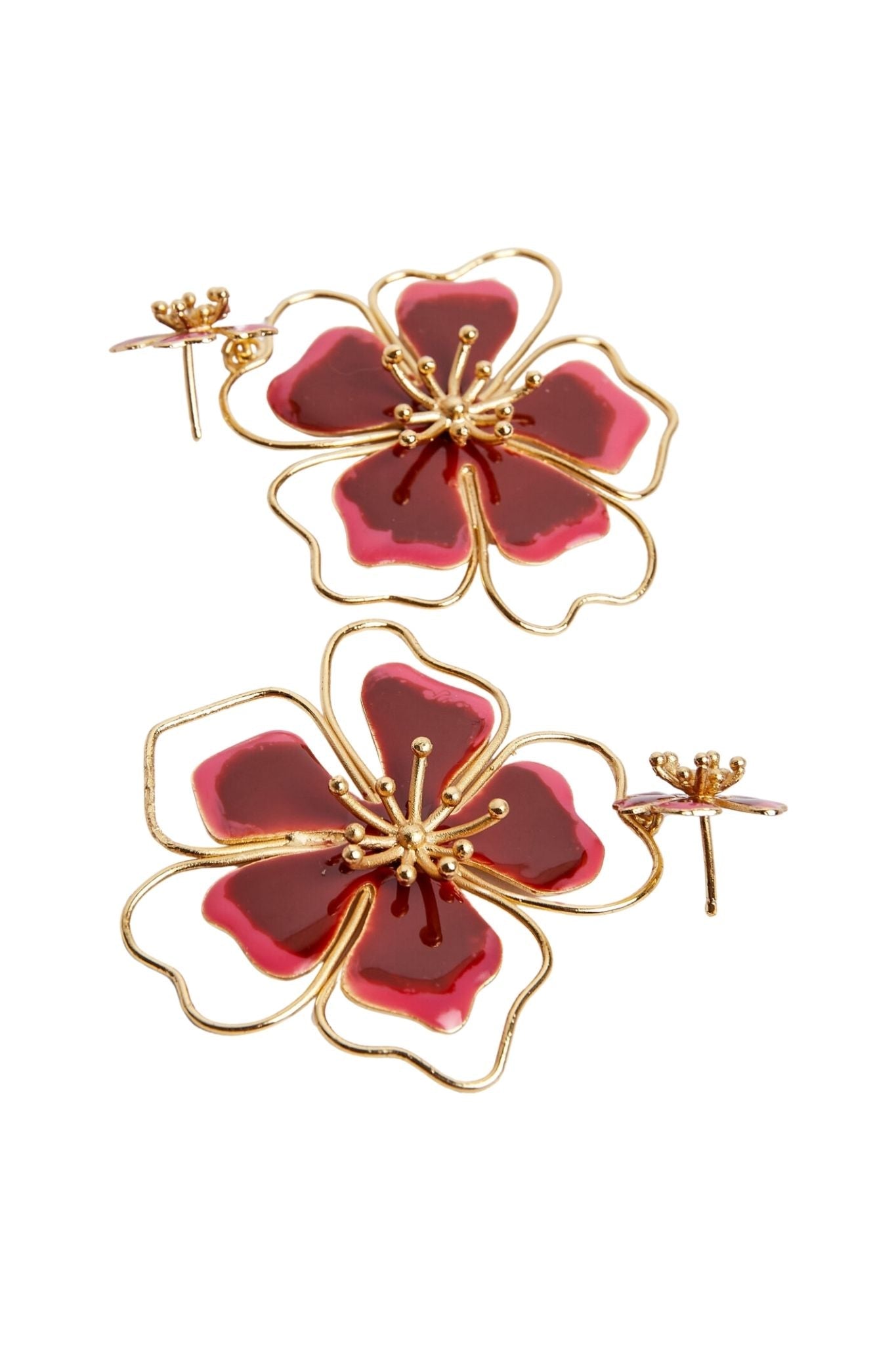 Sara y Flora Andreae Earrings - Vermillion