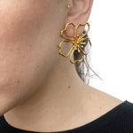 Sara y Flora Aurora Midi Countour Studs - Vermillion