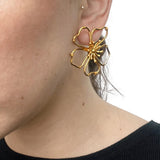 Sara y Flora Aurora Midi Countour Studs - Vermillion
