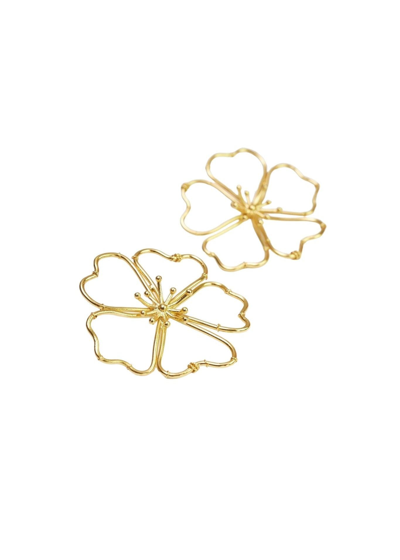 Sara y Flora Aurora Midi Countour Studs - Vermillion