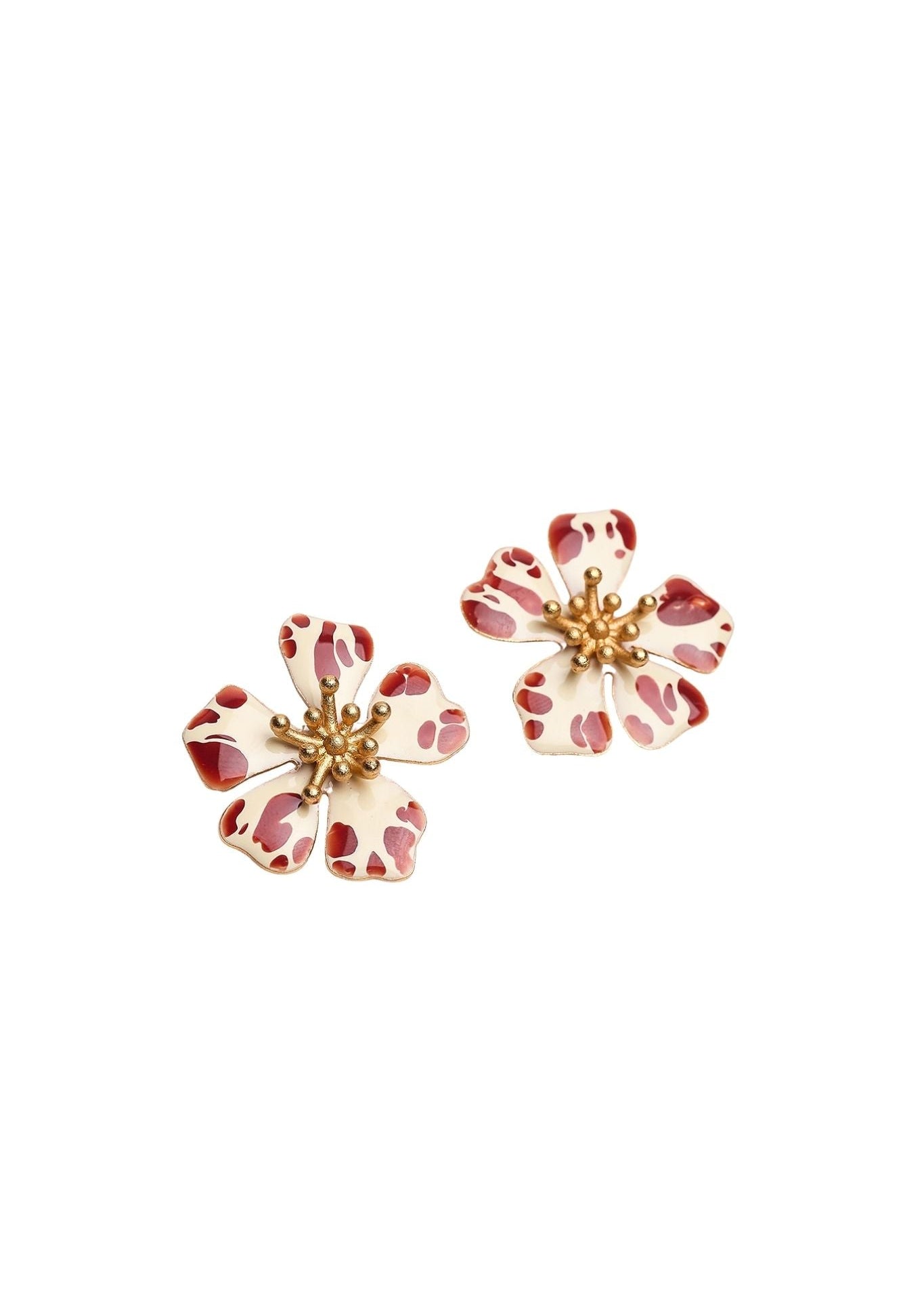 Sara y Flora Aurora Midi Studs - Vermillion