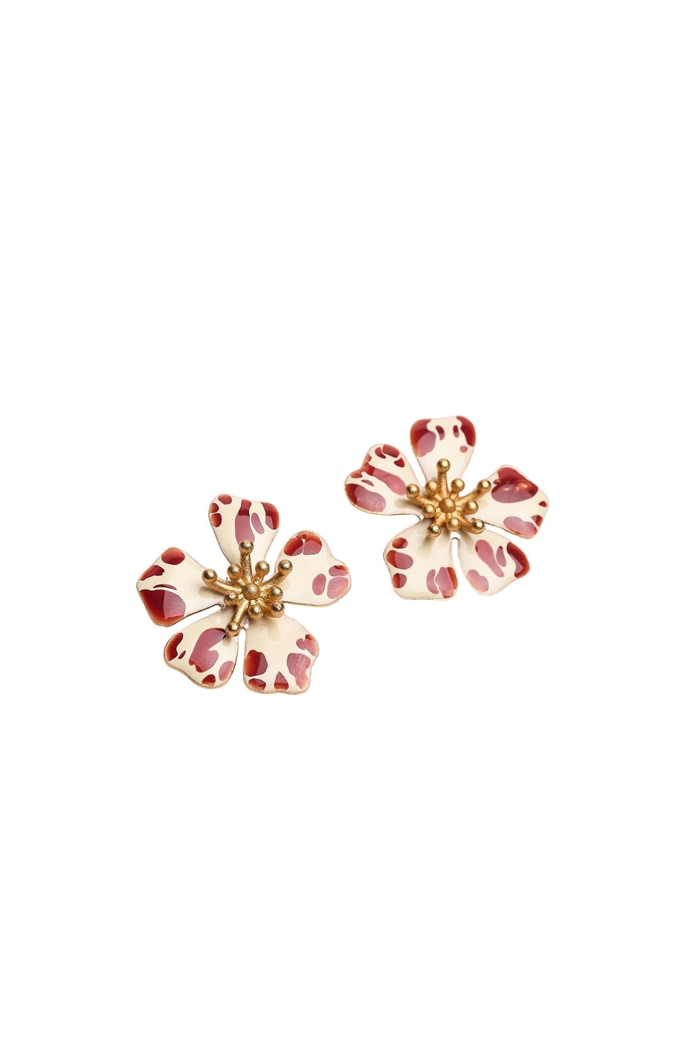 Sara y Flora Aurora Midi Studs - Vermillion
