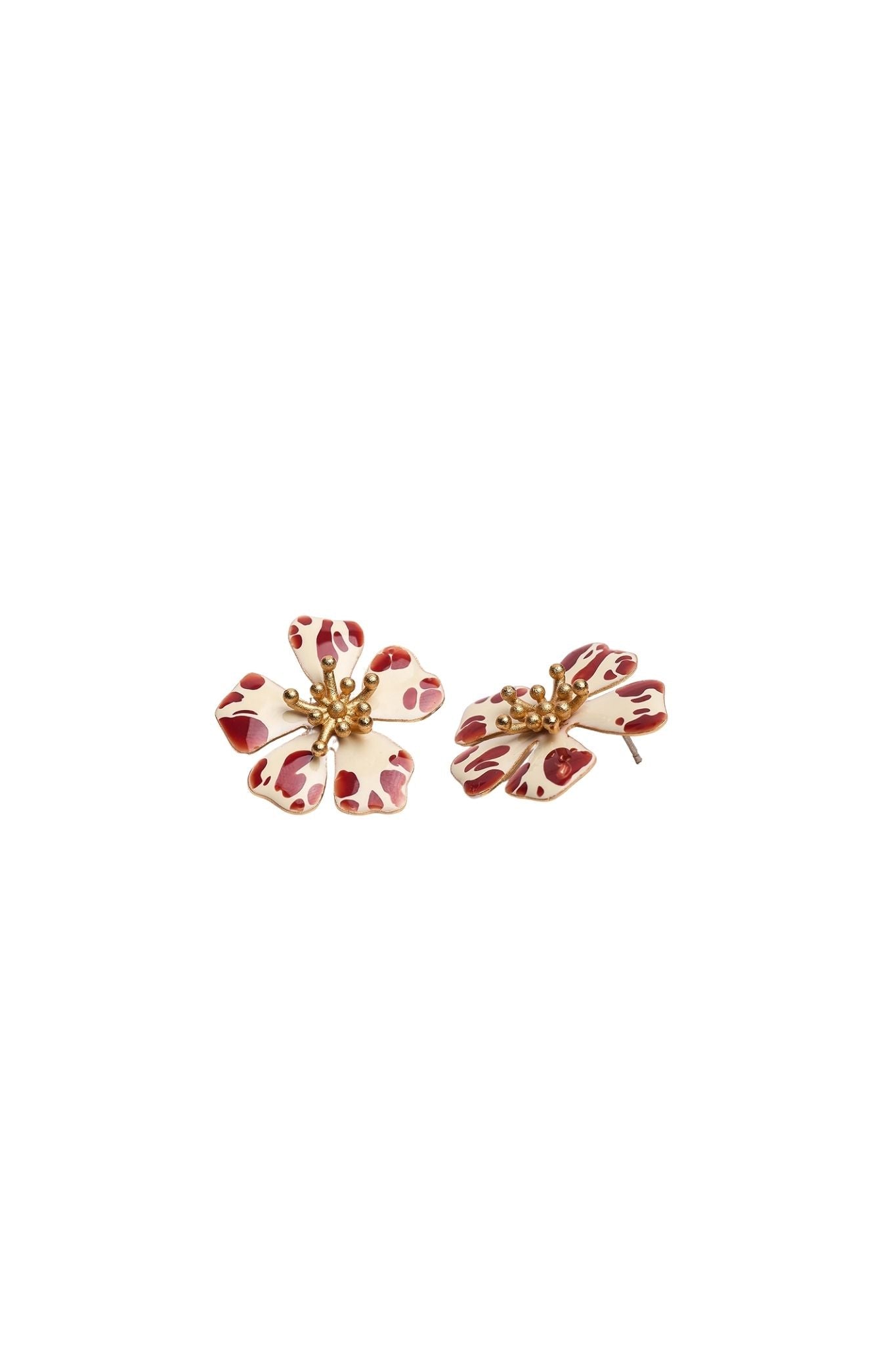 Sara y Flora Aurora Midi Studs - Vermillion
