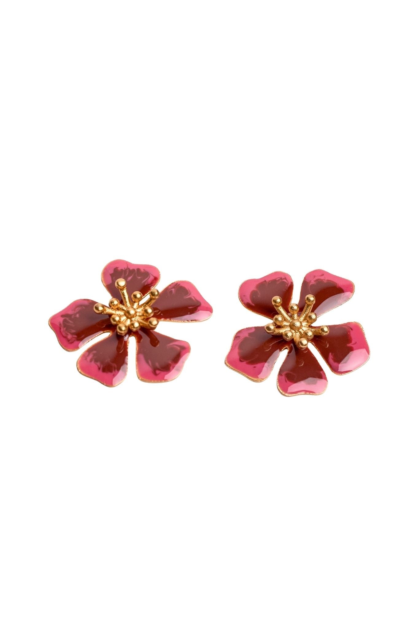 Sara y Flora Aurora Midi Studs - Vermillion