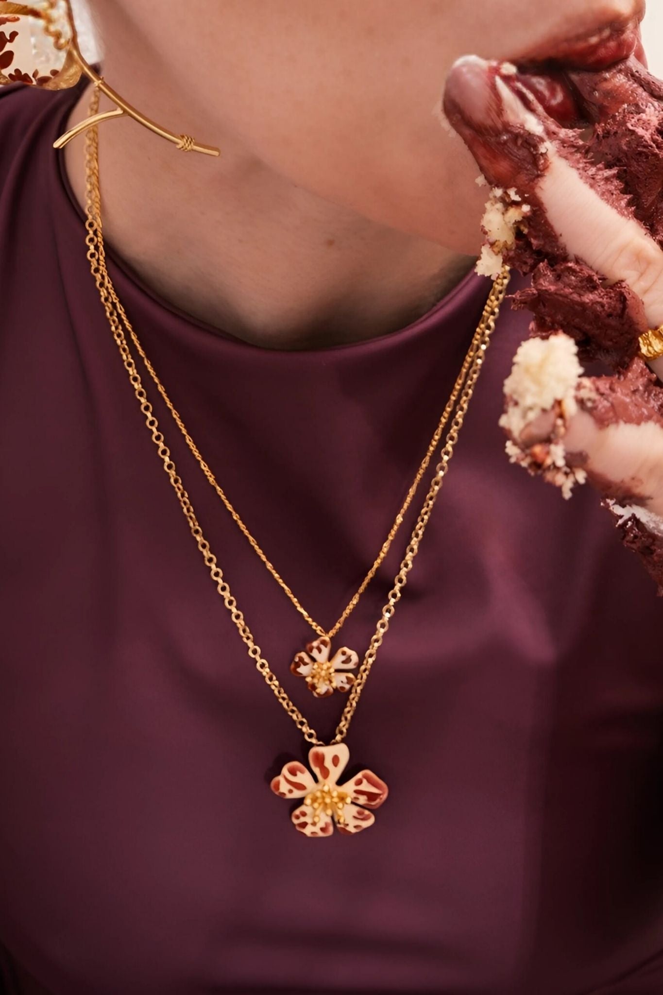 Sara y Flora Aurora Mini Chain - Vermillion