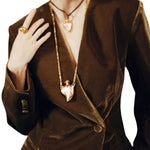 Sara y Flora Maxi Perfumero Chain - Vermillion