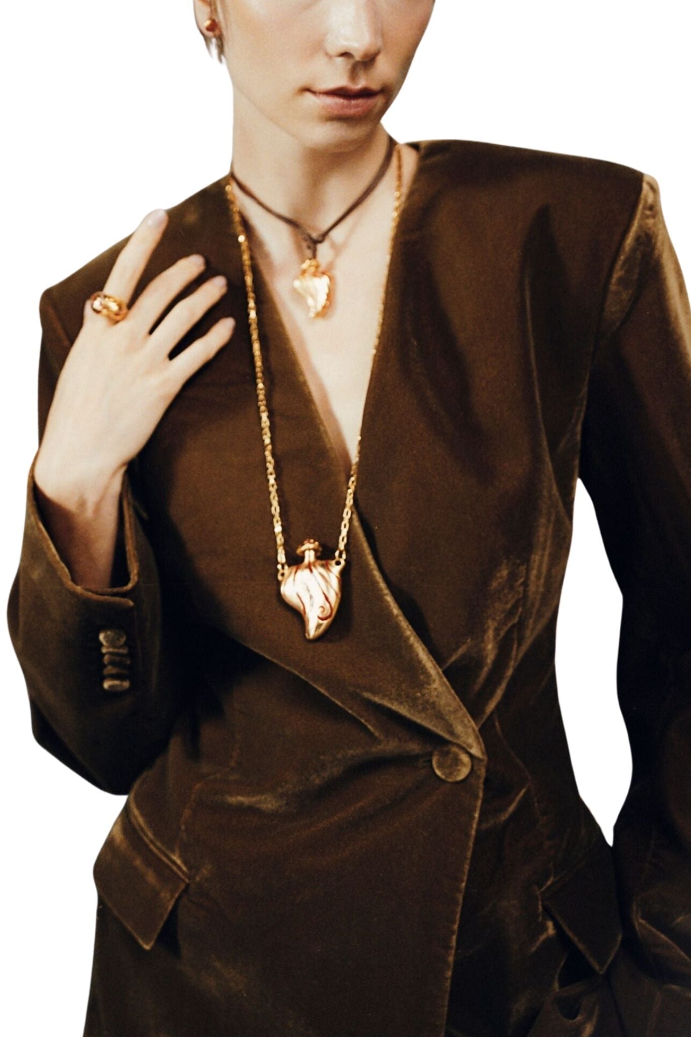 Sara y Flora Maxi Perfumero Chain - Vermillion