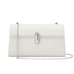Savette Chain Symmetry Pochette in Smooth Calf Leather - Vermillion