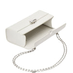 Savette Chain Symmetry Pochette in Smooth Calf Leather - Vermillion