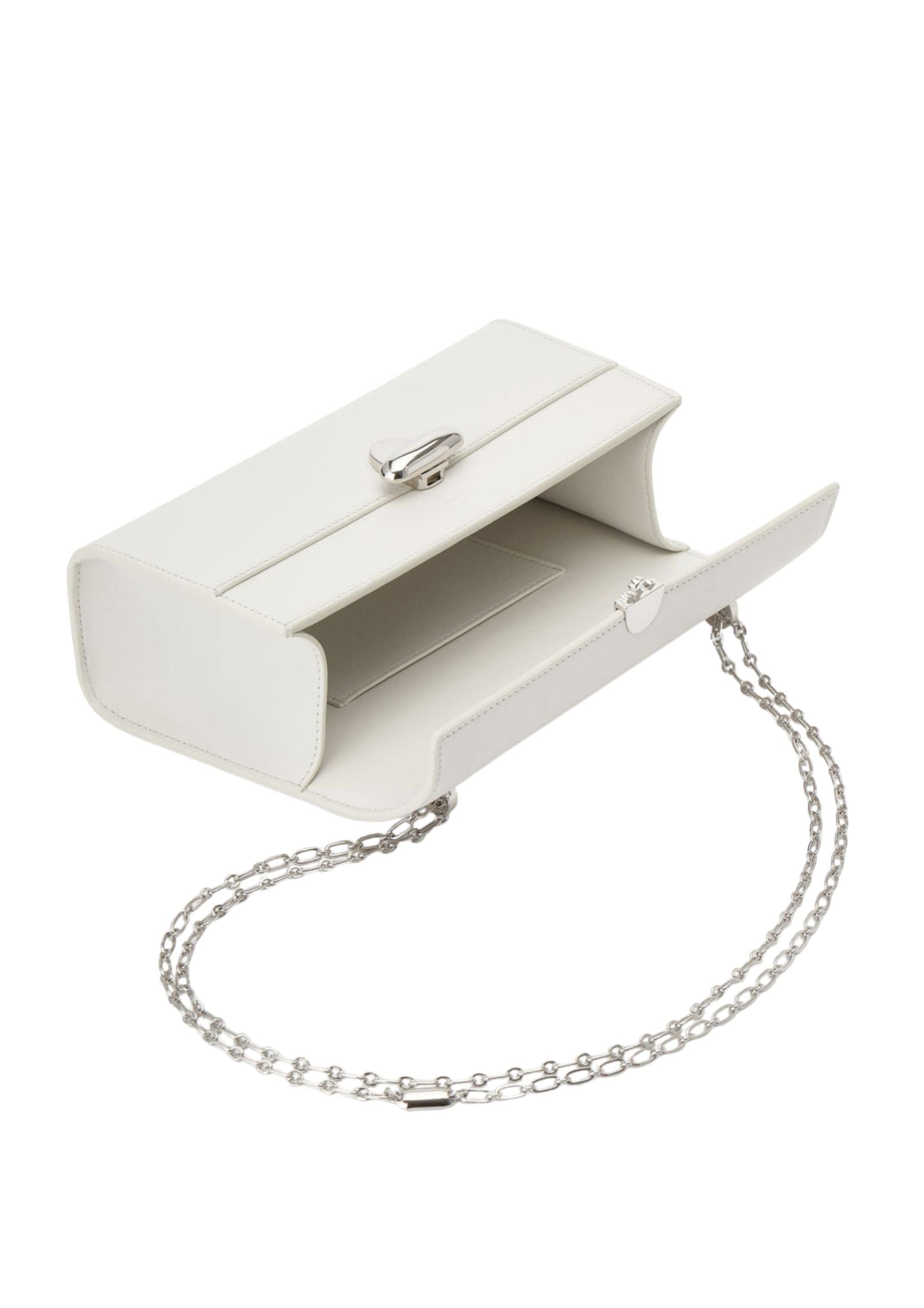 Savette Chain Symmetry Pochette in Smooth Calf Leather - Vermillion