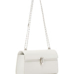 Savette Chain Symmetry Pochette in Smooth Calf Leather - Vermillion