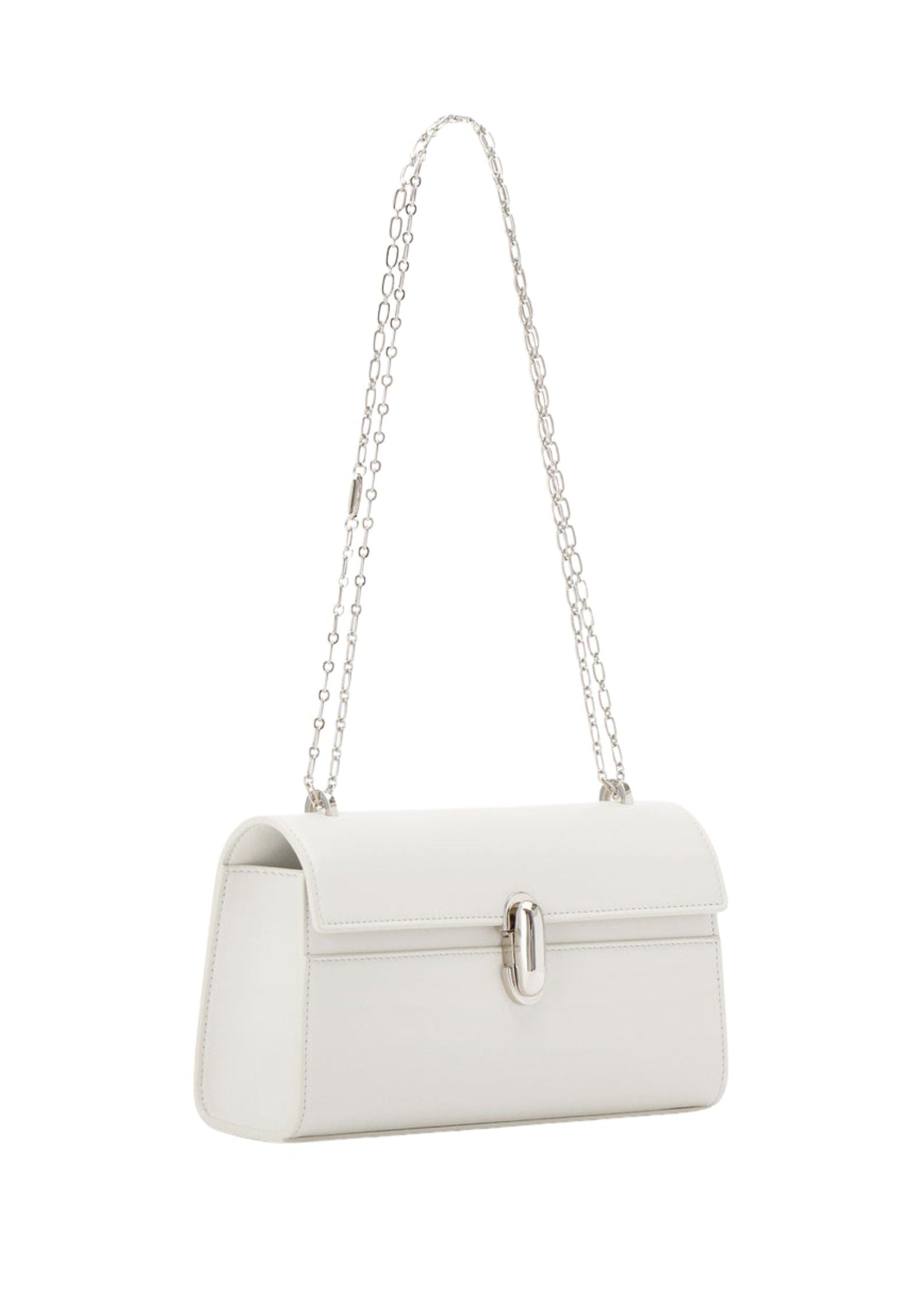 Savette Chain Symmetry Pochette in Smooth Calf Leather - Vermillion