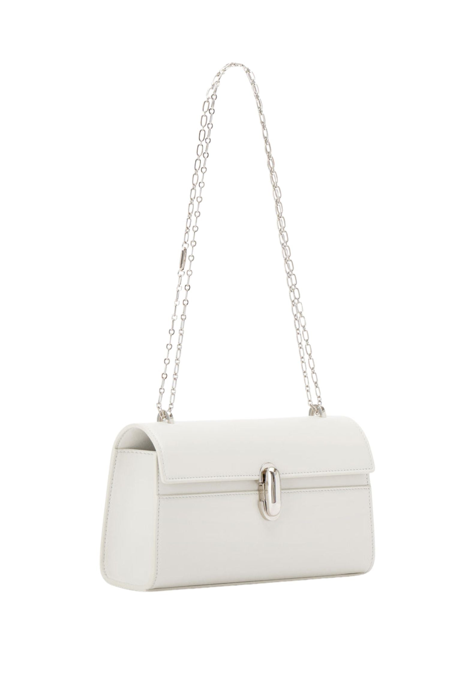 Savette Chain Symmetry Pochette in Smooth Calf Leather - Vermillion