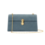 Savette Chain Symmetry Pochette in Suede - Vermillion