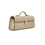 Savette Slim Symmetry Pochette in Smooth Calf Leather - Vermillion