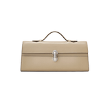 Savette Slim Symmetry Pochette in Smooth Calf Leather - Vermillion