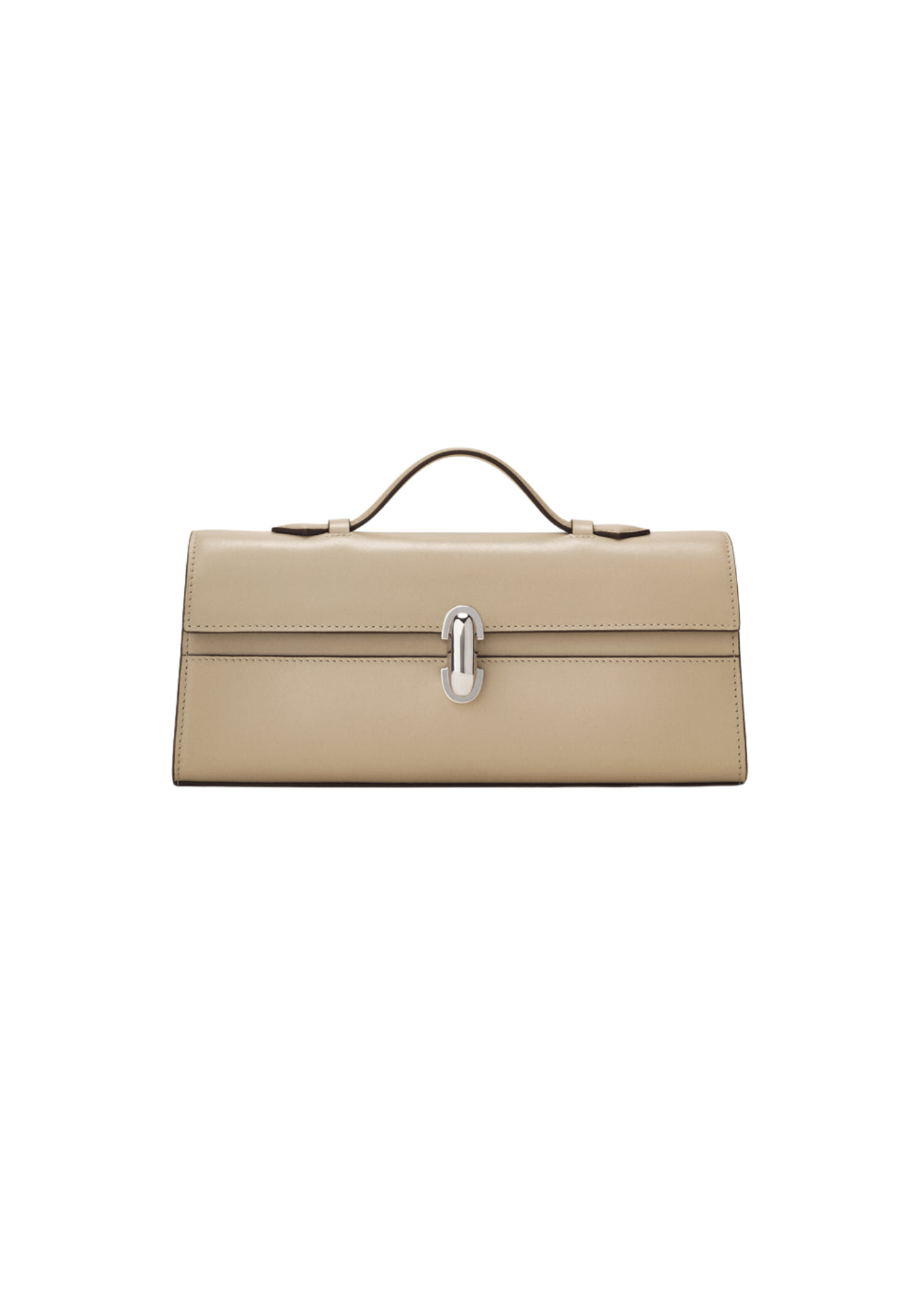 Savette Slim Symmetry Pochette in Smooth Calf Leather - Vermillion