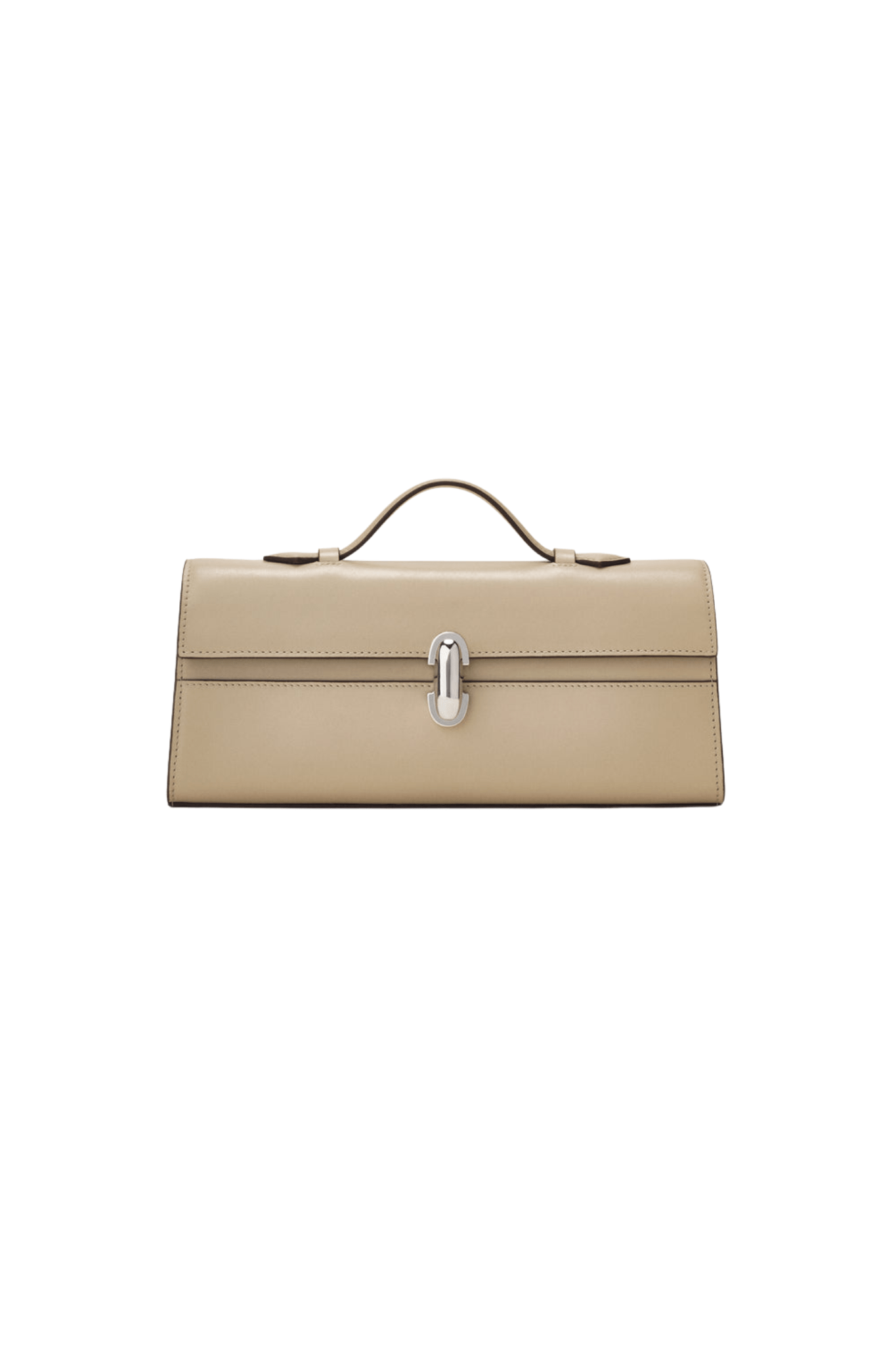 Savette Slim Symmetry Pochette in Smooth Calf Leather - Vermillion