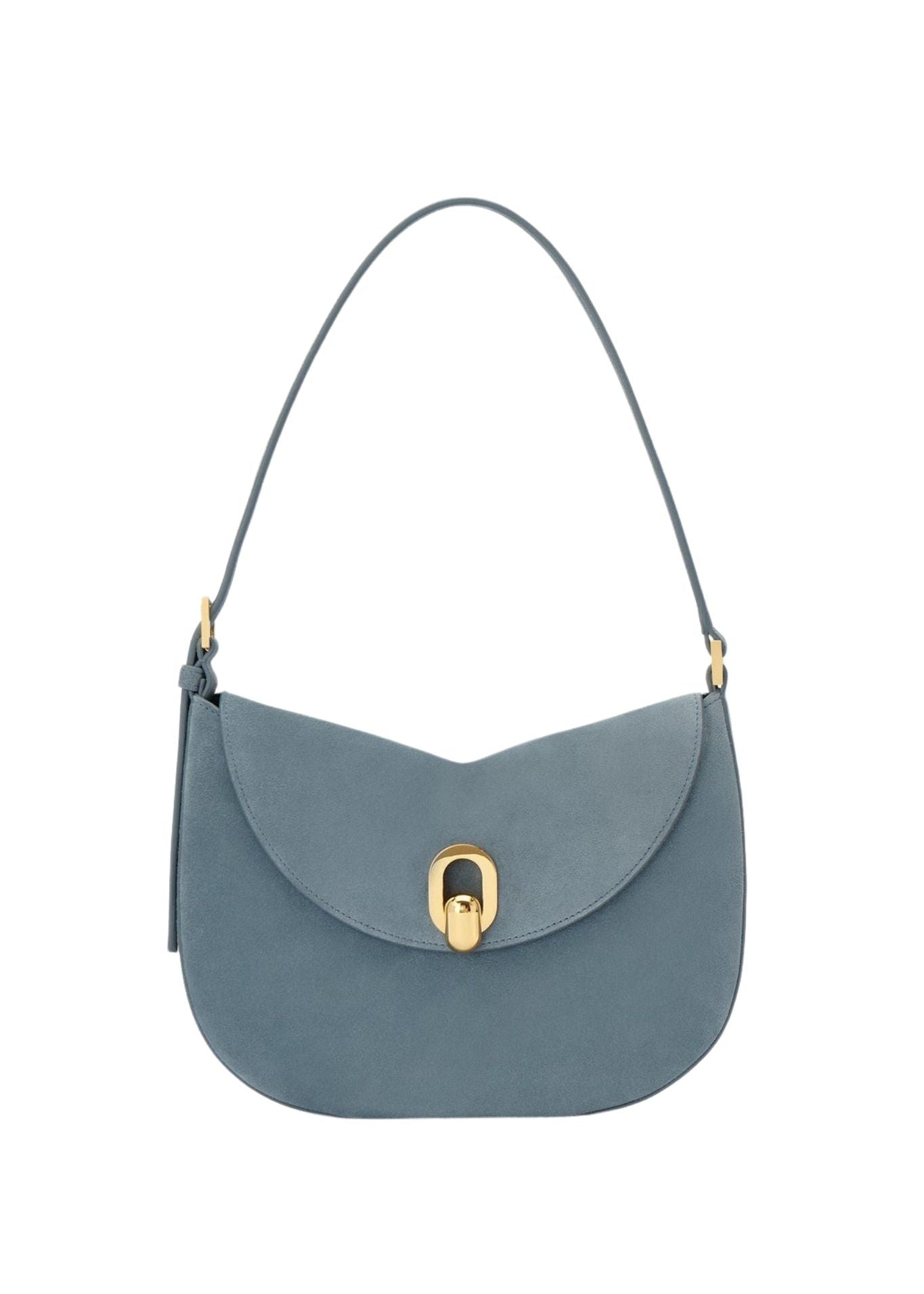 Savette Small Tondo Hobo in Suede - Vermillion