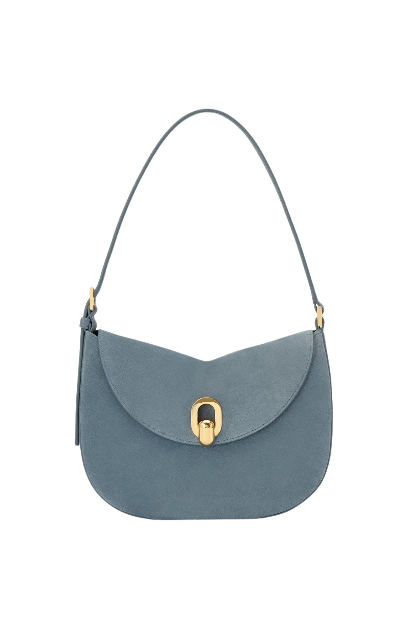 Savette Small Tondo Hobo in Suede - Vermillion