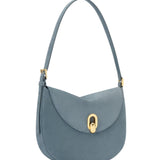 Savette Small Tondo Hobo in Suede - Vermillion