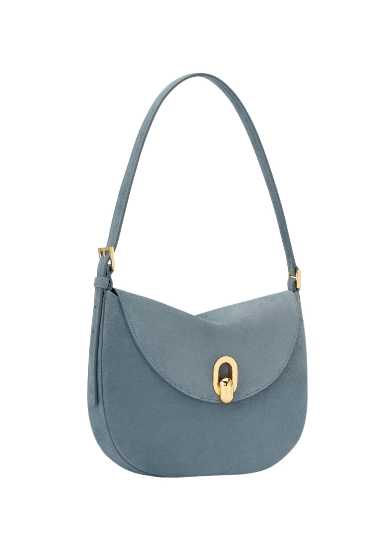 Savette Small Tondo Hobo in Suede - Vermillion