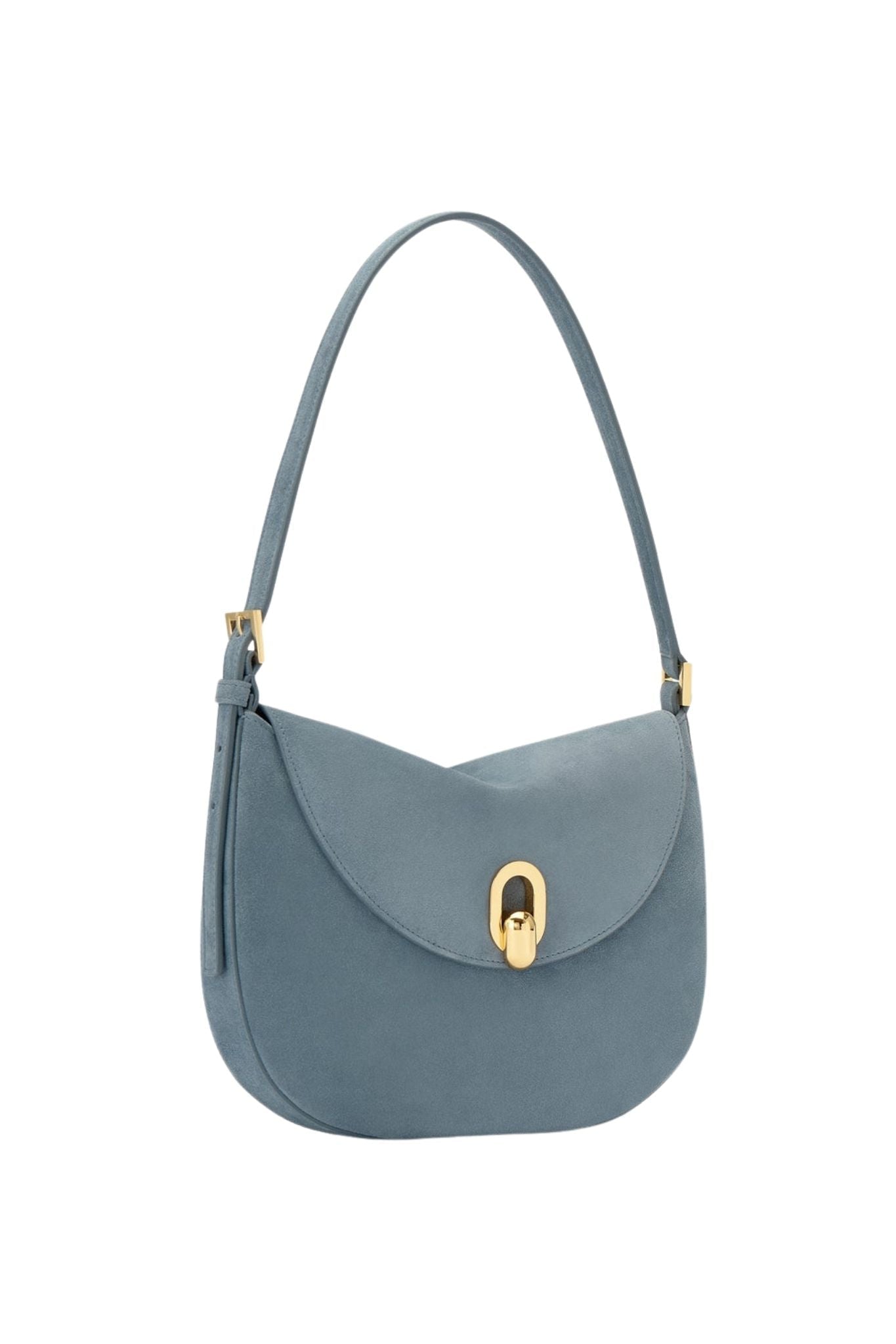 Savette Small Tondo Hobo in Suede - Vermillion