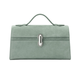 Savette Symmetry Pochette in Suede - Vermillion