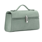 Savette Symmetry Pochette in Suede - Vermillion