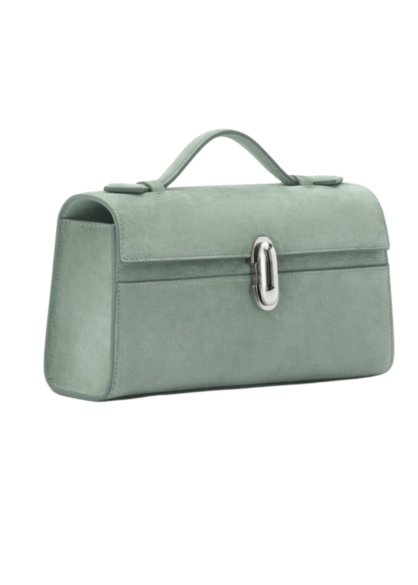 Savette Symmetry Pochette in Suede - Vermillion