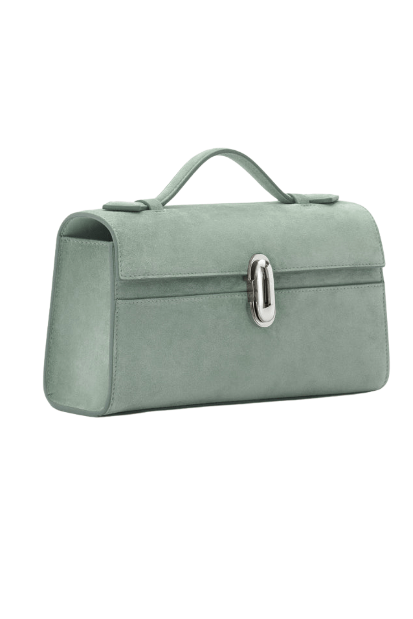 Savette Symmetry Pochette in Suede - Vermillion