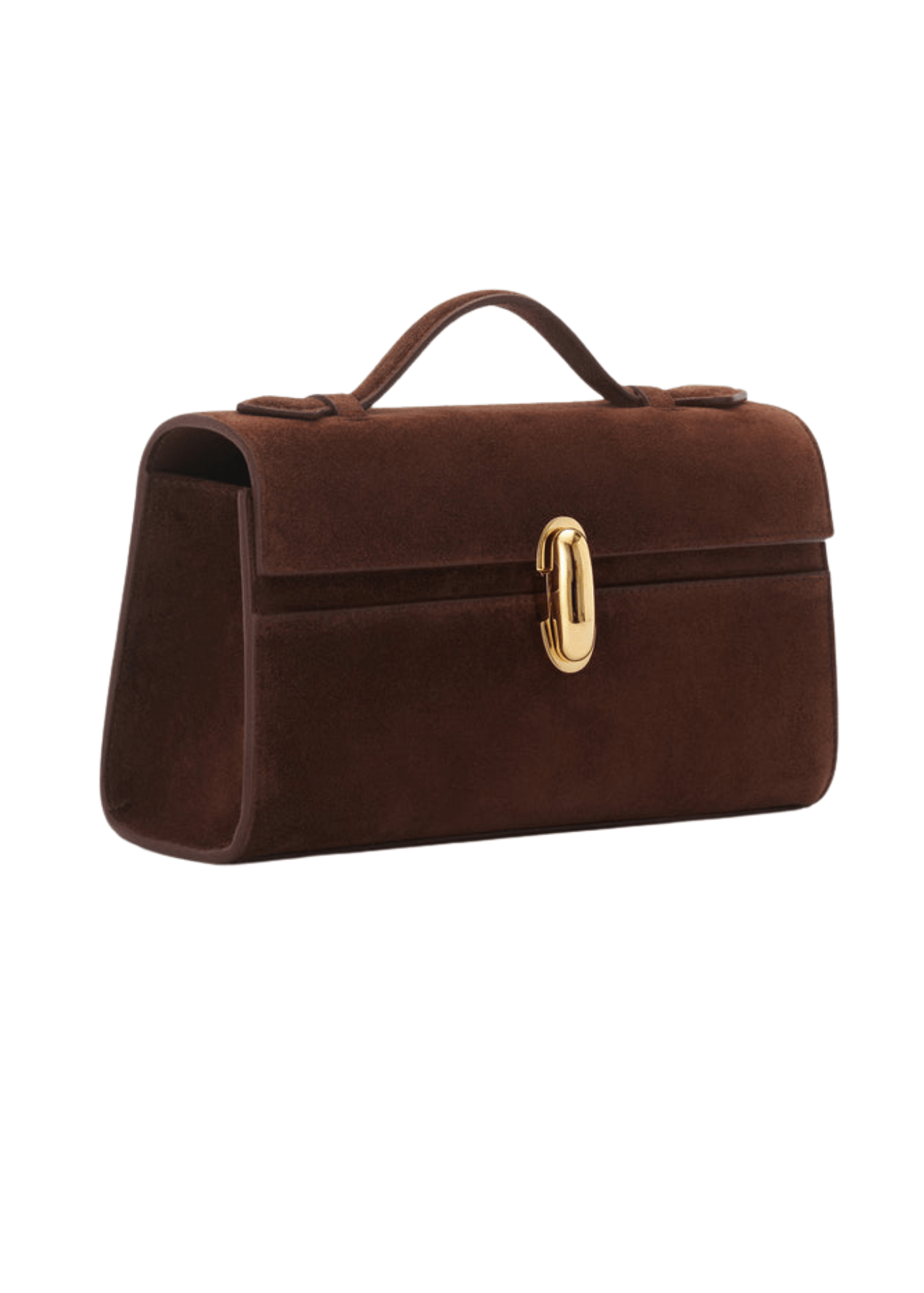 Savette Symmetry Pochette in Suede - Vermillion