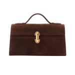 Savette Symmetry Pochette in Suede - Vermillion