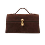 Savette Symmetry Pochette in Suede - Vermillion