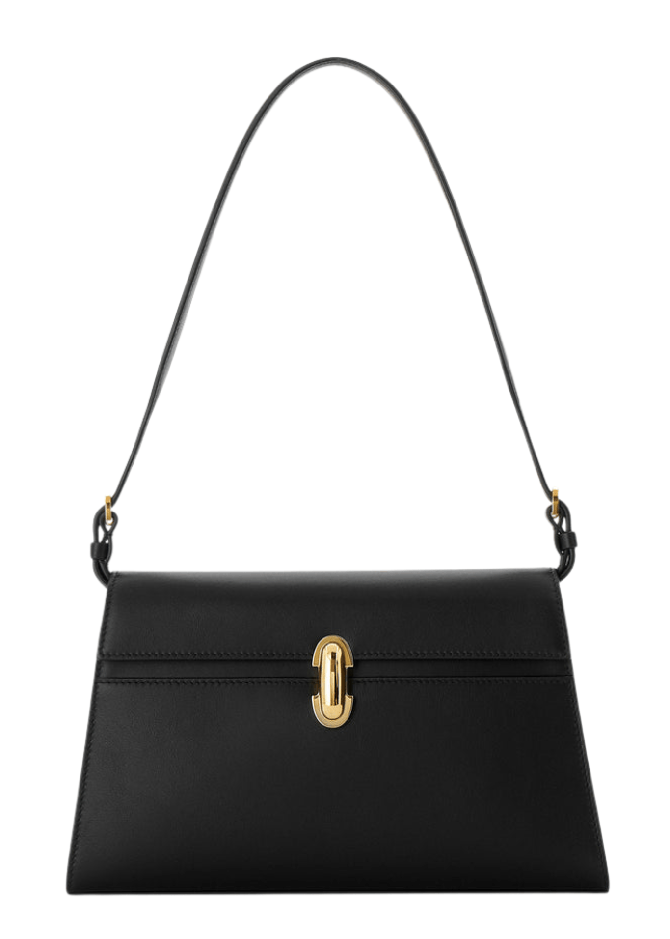 Savette Symmetry Shoulder Bag in Smooth Calf Leather - Vermillion