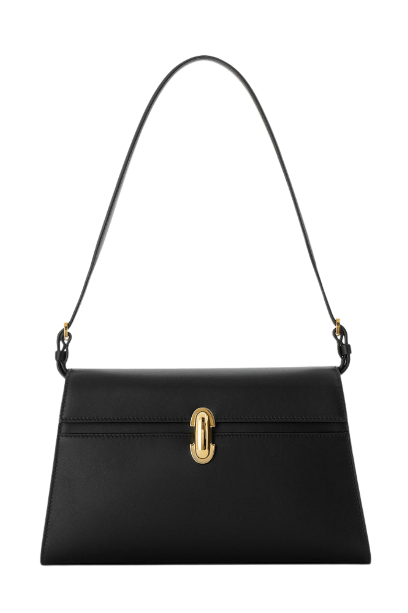 Savette Symmetry Shoulder Bag in Smooth Calf Leather - Vermillion