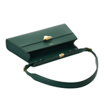 Savette Symmetry Shoulder Bag in Smooth Calf Leather - Vermillion