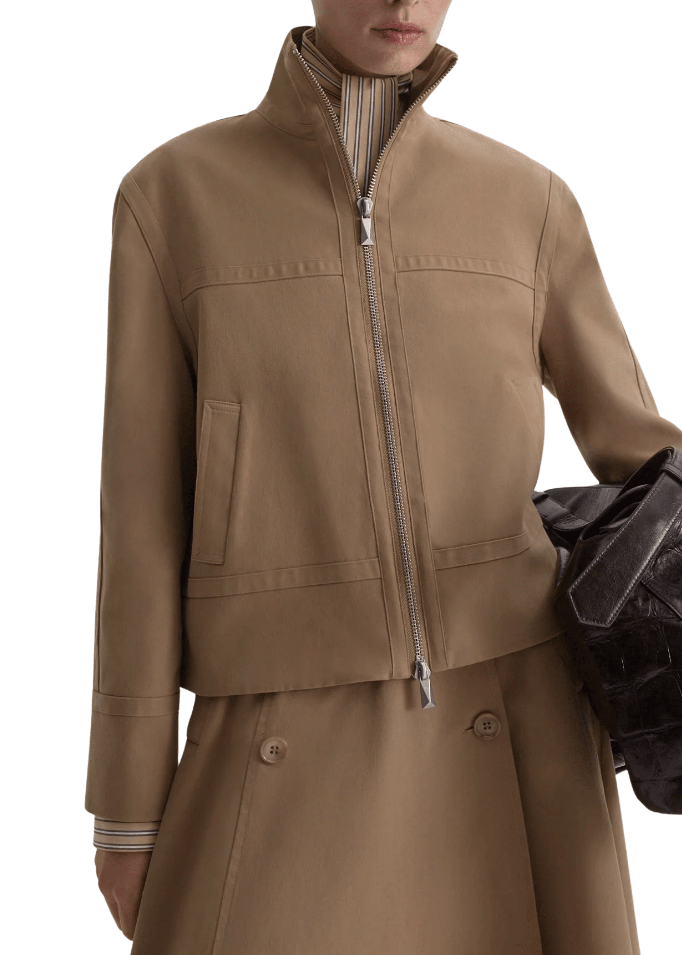 Scanlan Theodore Brushed Cotton Bomber - Vermillion