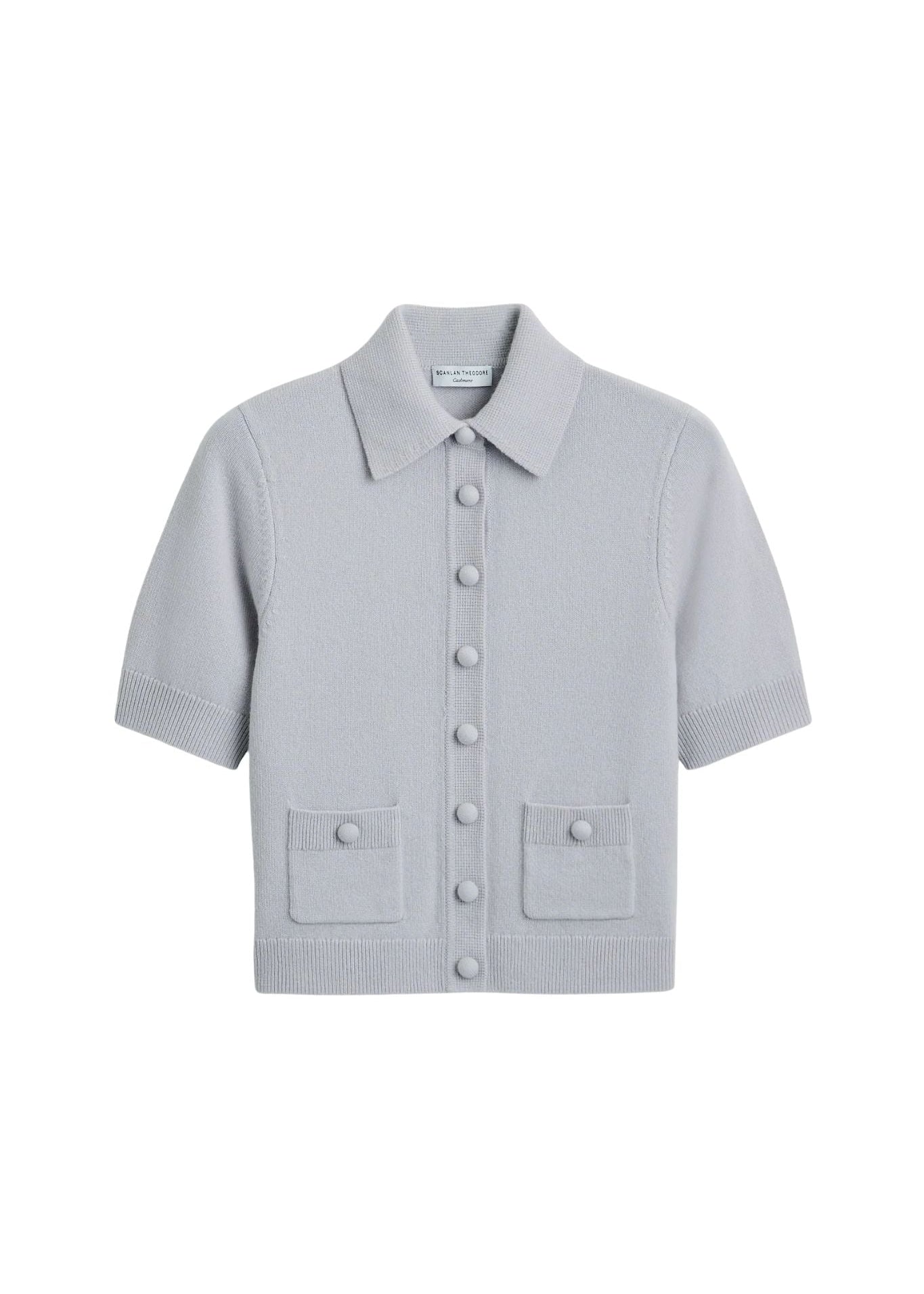 Scanlan Theodore Cashmere Short Sleeve Cardigan - Vermillion