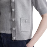 Scanlan Theodore Cashmere Short Sleeve Cardigan - Vermillion